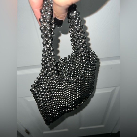 Mini silver beaded bag - Picture 2 of 2
